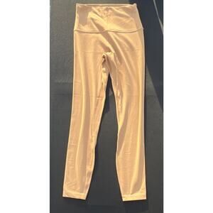 Lululemon High Rise Ankle Leggings Beige Women’s Solid Knit Stretch